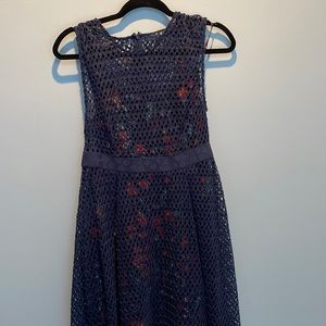 Dress, floral and navy, brand is plenty dresses by Tracy Reese size 8.